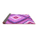 Sideview of Southwestern Purple Country Rug, con2074pur