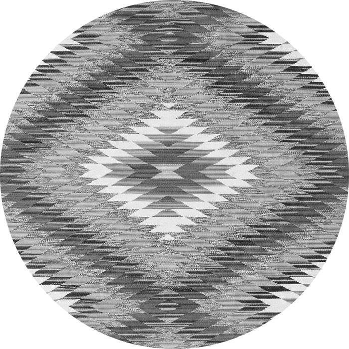 Square Southwestern Gray Country Rug, con2074gry