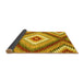 Sideview of Southwestern Yellow Country Rug, con2074yw