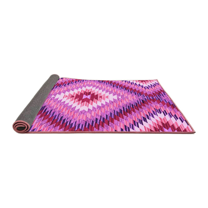 Sideview of Southwestern Pink Country Rug, con2074pnk