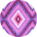 Round Southwestern Purple Country Rug, con2074pur