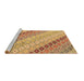 Sideview of Machine Washable Southwestern Brown Country Rug, wshcon2075brn