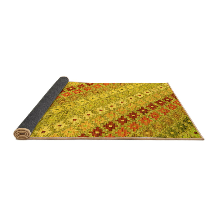 Sideview of Southwestern Yellow Country Rug, con2075yw