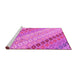 Sideview of Machine Washable Southwestern Pink Country Rug, wshcon2075pnk