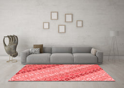 Country Red Washable Rugs