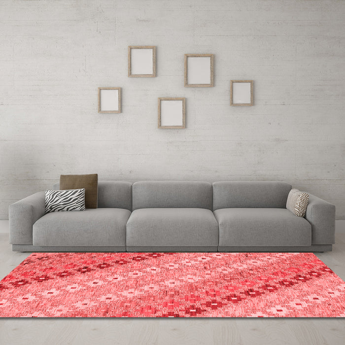 Country Red Washable Rugs