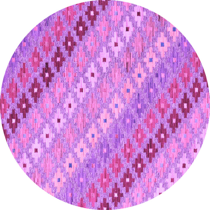 Round Southwestern Purple Country Rug, con2075pur