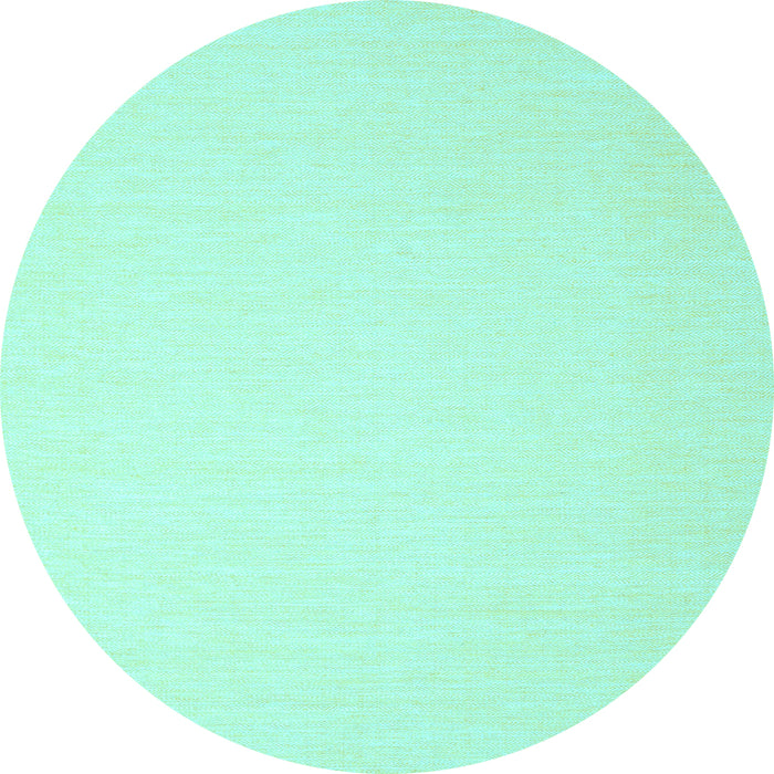 Round Abstract Light Blue Contemporary Rug, con2076lblu