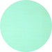 Round Abstract Light Blue Contemporary Rug, con2076lblu