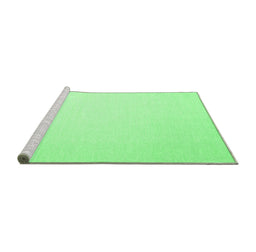 Sideview of Machine Washable Abstract Emerald Green Contemporary Area Rugs, wshcon2076emgrn