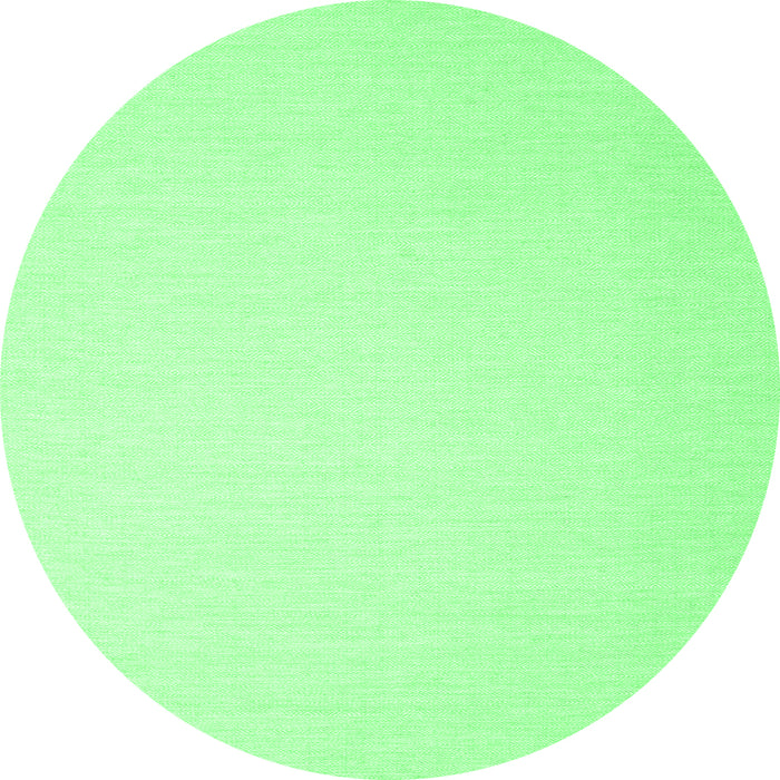 Round Abstract Emerald Green Contemporary Rug, con2076emgrn