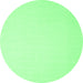 Round Abstract Emerald Green Contemporary Rug, con2076emgrn