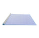 Sideview of Machine Washable Abstract Blue Contemporary Rug, wshcon2076blu