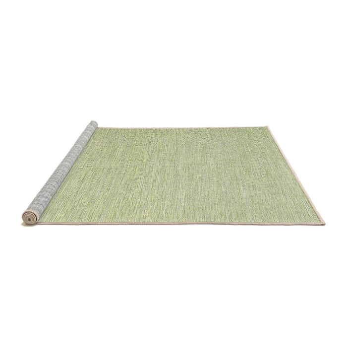 Serging Thickness of Machine Washable Contemporary Avocado Green Rug, wshcon2077