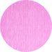 Round Abstract Pink Contemporary Rug, con2077pnk