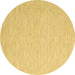 Round Abstract Brown Contemporary Rug, con2077brn