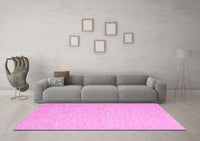 Machine Washable Abstract Pink Contemporary Rug, wshcon2077pnk