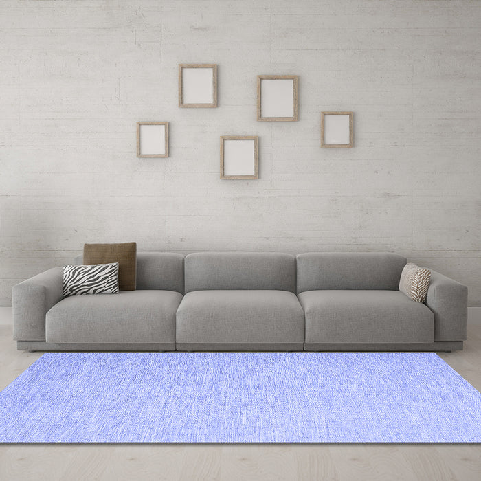 Machine Washable Abstract Blue Contemporary Rug in a Living Room, wshcon2077blu