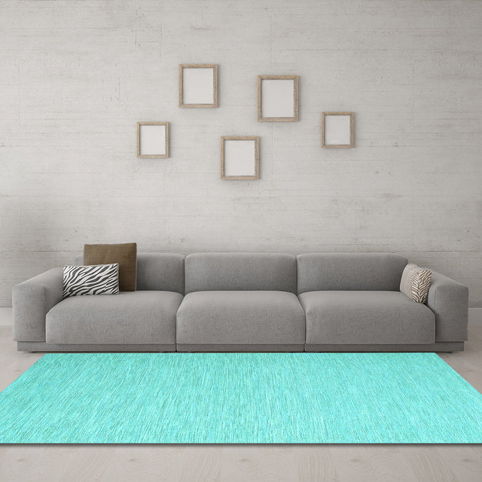 Machine Washable Abstract Light Blue Contemporary Rug in a Living Room, wshcon2077lblu