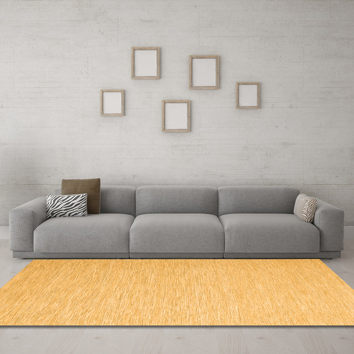 Machine Washable Abstract Orange Contemporary Area Rugs in a Living Room, wshcon2077org