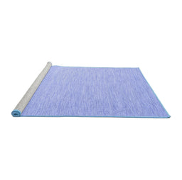 Sideview of Machine Washable Abstract Blue Contemporary Rug, wshcon2077blu