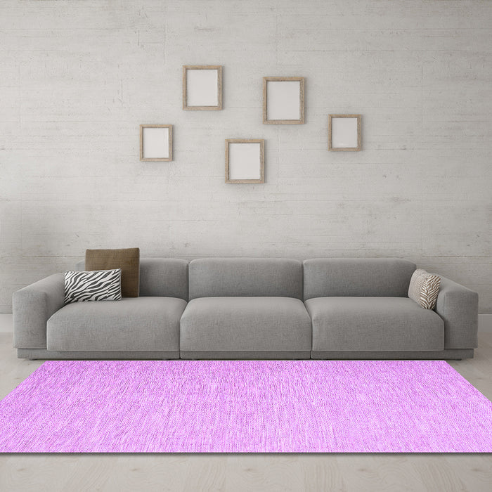 Machine Washable Abstract Purple Contemporary Area Rugs in a Living Room, wshcon2077pur