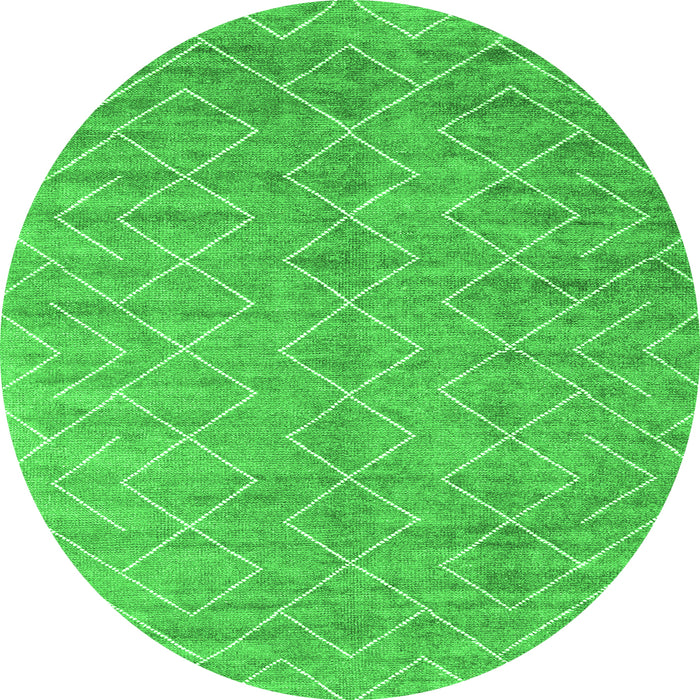 Square Abstract Green Contemporary Rug, con2078grn