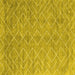 Square Abstract Yellow Contemporary Rug, con2078yw