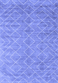 Abstract Blue Contemporary Rug, con2078blu