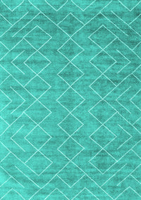 Abstract Turquoise Contemporary Rug, con2078turq