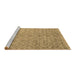 Sideview of Machine Washable Abstract Brown Contemporary Rug, wshcon2078brn