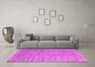 Machine Washable Abstract Pink Contemporary Rug in a Living Room, wshcon2078pnk