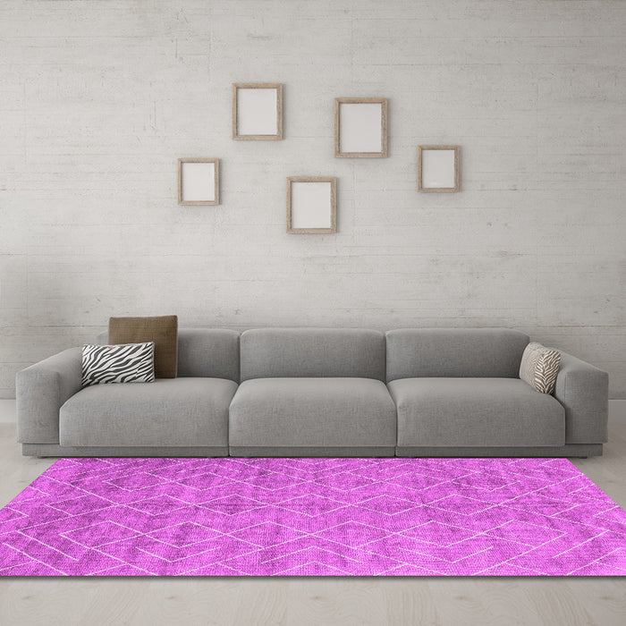 Machine Washable Abstract Pink Contemporary Rug in a Living Room, wshcon2078pnk
