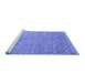 Sideview of Machine Washable Abstract Blue Contemporary Rug, wshcon2078blu