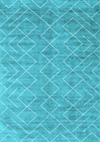 Abstract Light Blue Contemporary Rug, con2078lblu