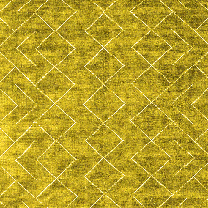 Machine Washable Abstract Yellow Contemporary Rug, wshcon2078yw