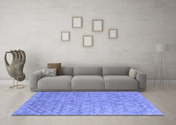 Machine Washable Abstract Blue Contemporary Rug in a Living Room, wshcon2078blu