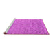 Sideview of Machine Washable Abstract Pink Contemporary Rug, wshcon2078pnk