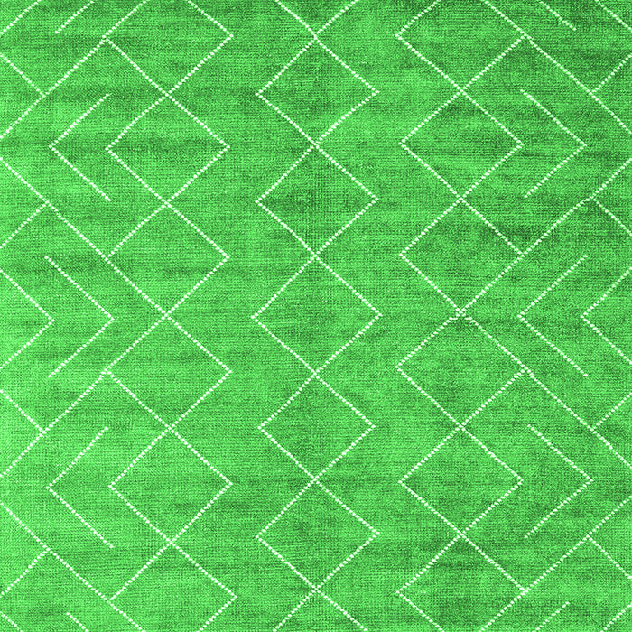 Serging Thickness of Machine Washable Abstract Green Contemporary Area Rugs, wshcon2078grn