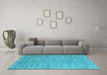 Machine Washable Abstract Light Blue Contemporary Rug in a Living Room, wshcon2078lblu