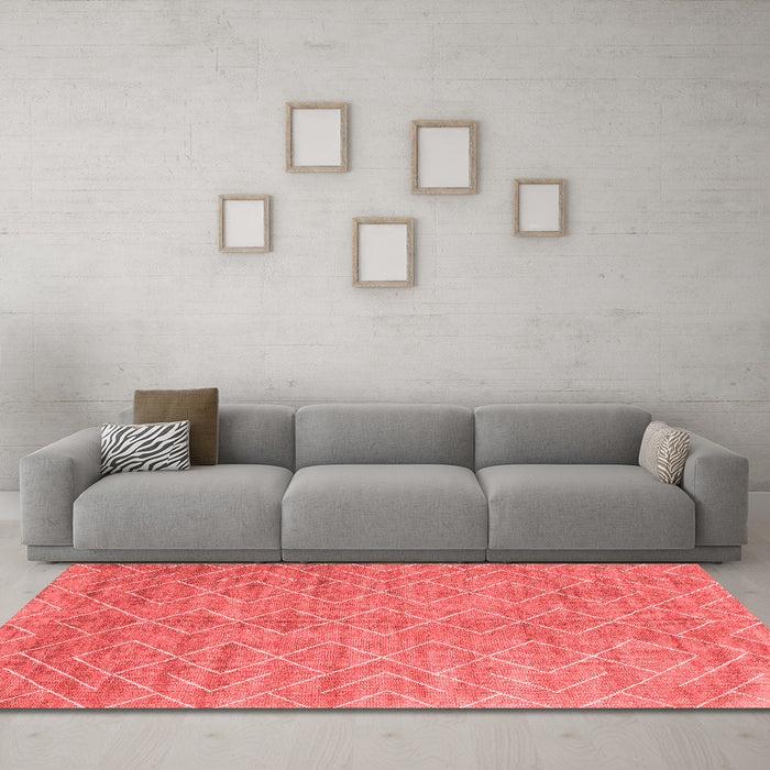Contemporary Red Washable Rugs