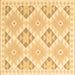 Square Southwestern Brown Country Rug, con2079brn