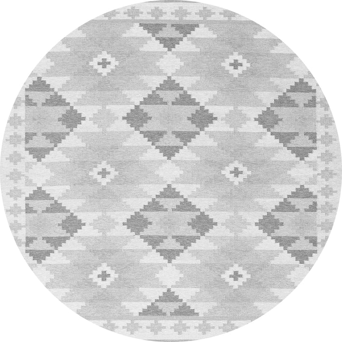 Square Southwestern Gray Country Rug, con2079gry