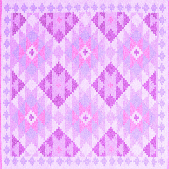 Square Southwestern Purple Country Rug, con2079pur