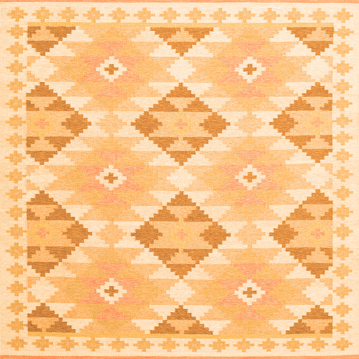 Serging Thickness of Southwestern Orange Country Rug, con2079org