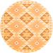 Square Southwestern Orange Country Rug, con2079org