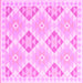 Square Southwestern Pink Country Rug, con2079pnk