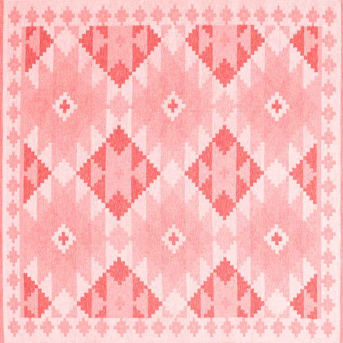 Machine Washable Southwestern Red Country Rug, wshcon2079red