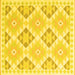 Square Southwestern Yellow Country Rug, con2079yw