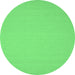 Round Solid Emerald Green Modern Rug, con207emgrn